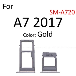 Universal Sim Micro SD Card Socket Holder Tray Reader Adapter Container Connector (A7 2017 Gold)