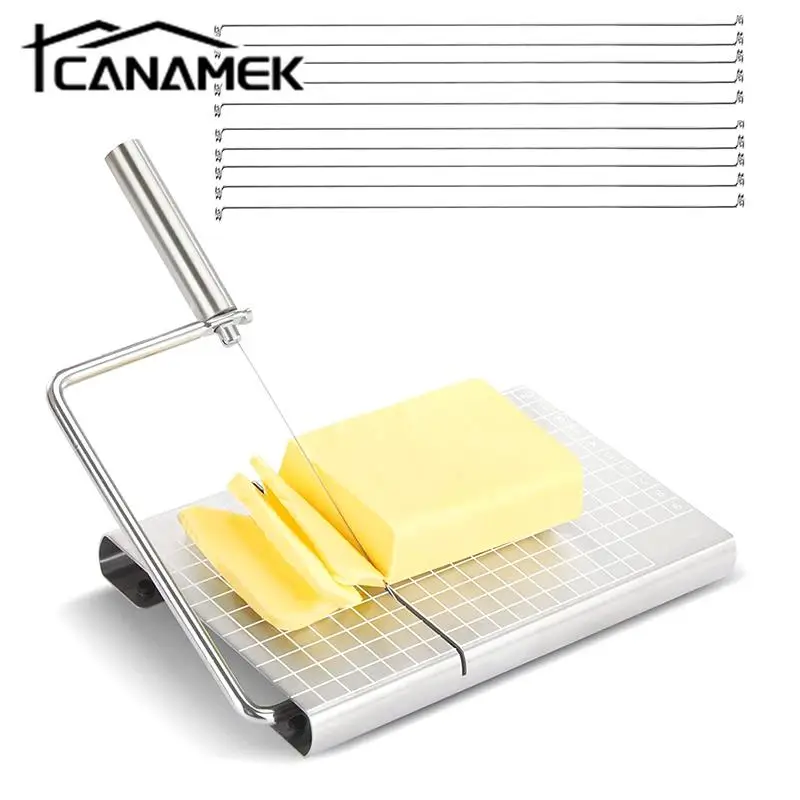 Cheese Knives Set 10Pcs Cheese Cutting Wire Multipurpose Butter Wire Splitter Cheese Slicer Cutter Cutting Serving for Kitchen Tool Replacement