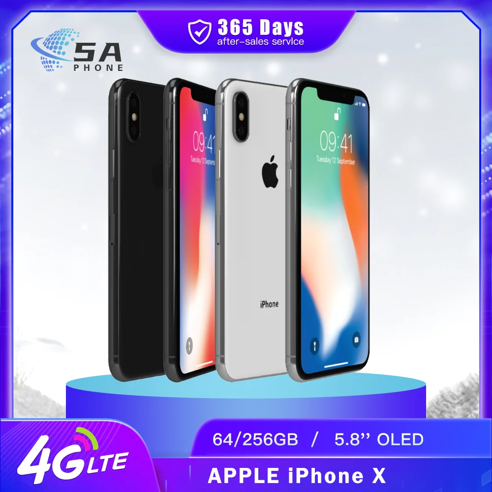 Original iPhone X 4G LTE CellPhone Unlocked 64GB/256GB ROM
