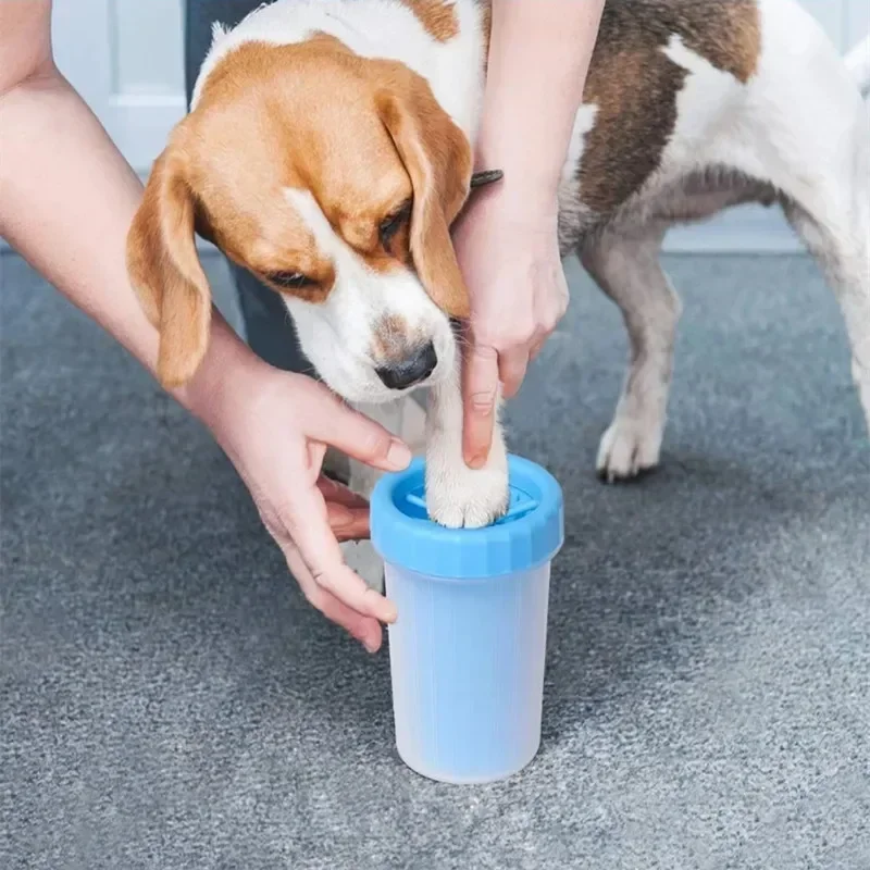new 1pcs Dog foot wash artifact cat puppy foot cup wash paw cleaning free scrub automatic pet cup
