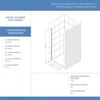 30-31 in. W x 66 in. H Semi-Frameless Swing Shower Door in Matte Black and Clear Glass Shower Doors 6