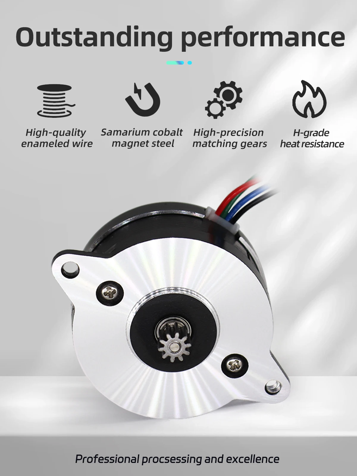Pancake Motor para Impressora 3d Resistência à Temperatura Extrusora de Movimentação Dupla Motor de Passo para Voron 0.1 0.2 36 mm Classe h Nema14-round - Imagem 2