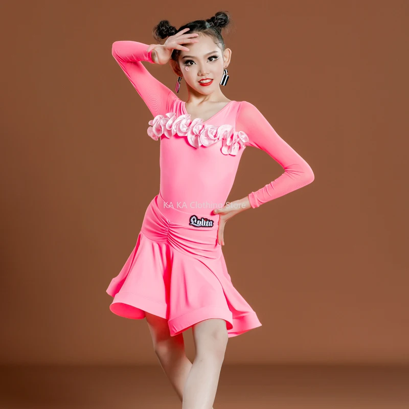 

Cha Cha Rumba Samba Latin Dance Dress Girls Latin Dance Clothes Kid Competition Salsa Dance Costume Child Ballroom Tango Dresses