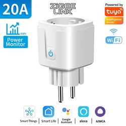 Smart EU WiFi Zigbee Socket with Power Monitoring and Voice Control - 20A WiFi