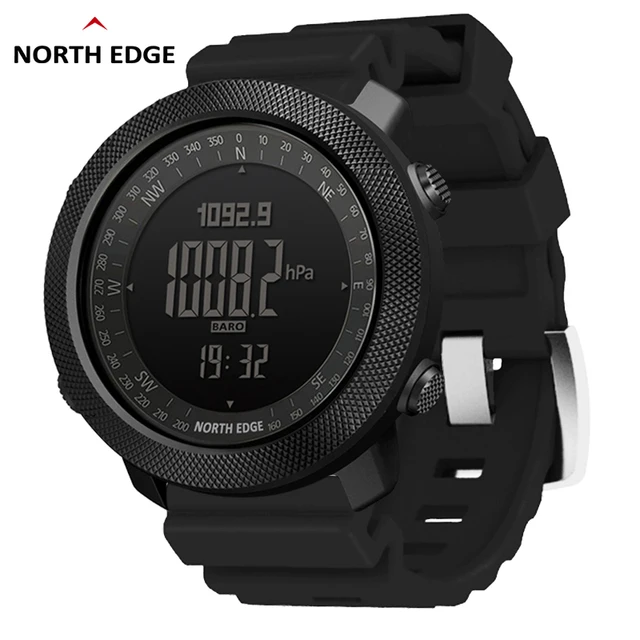 NORTH EDGE Men's sport Digital watch Running Swimming Military Army watches Altimeter Barometer Compass waterproof 50m Wristband 2