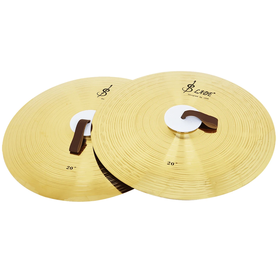 1 Pair Copper Cymbal Alloy Percussion Mount Cymbals Band Percussion Instrument with Finger Rope for Stage Party Musical Toys