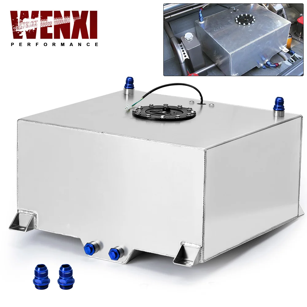 

60L Aluminium Fuel Surge Tank With Sensor Fuel Cell 60L With Cap Foam Inside WX-TK41