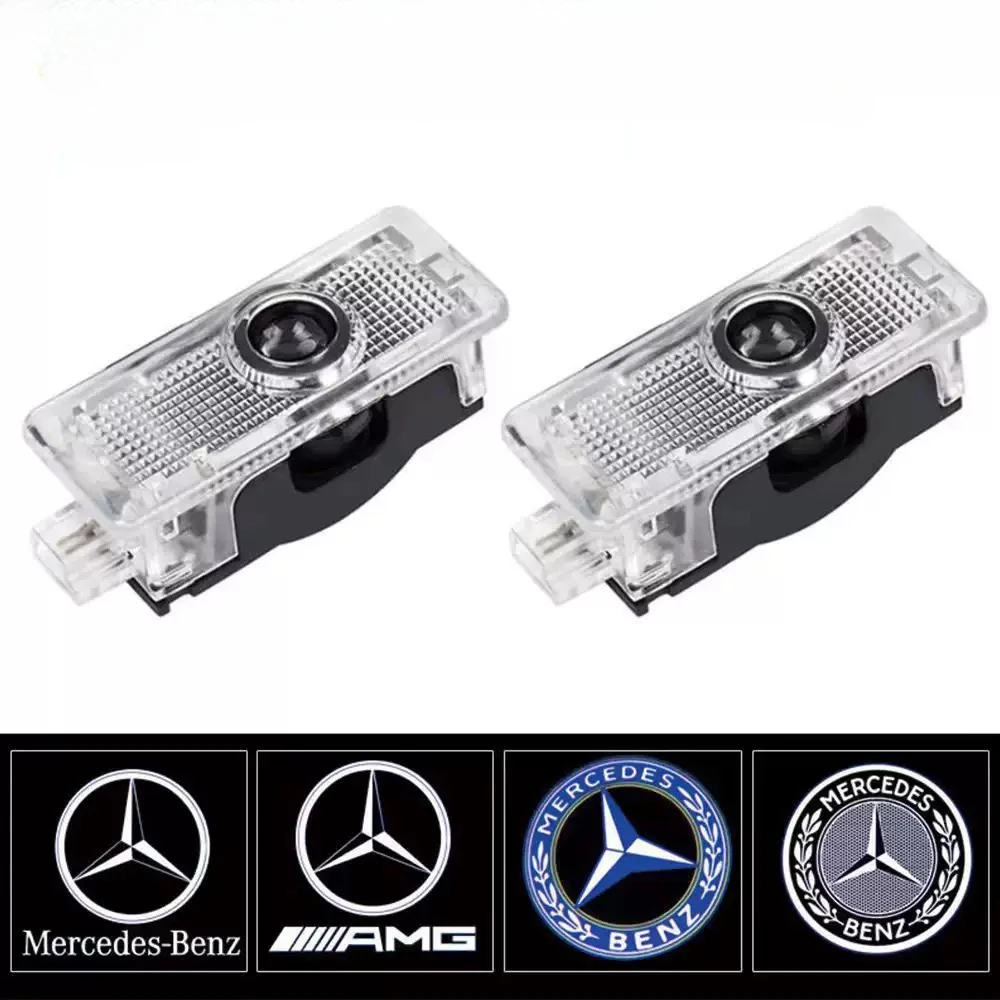 Car Door Light Projector 2Pcs New Car Door Light Laser Projector For Mercedes Benz CLA C117 C207 AMG CLS C218 W218 A207