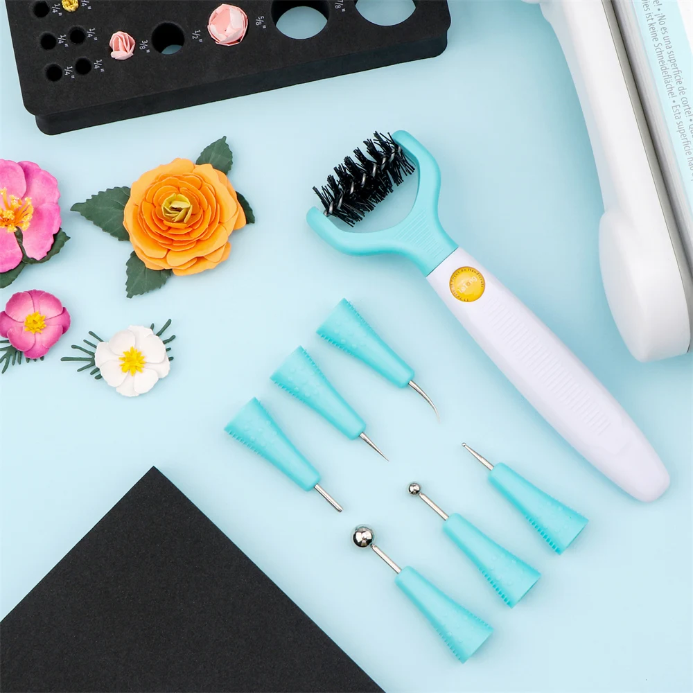 3 in 1 Die Brush Piercer Scraper Weeding Tools With Foam Pad For Easily Removing Excess Paper From Dies Must-have Die Brush Tool