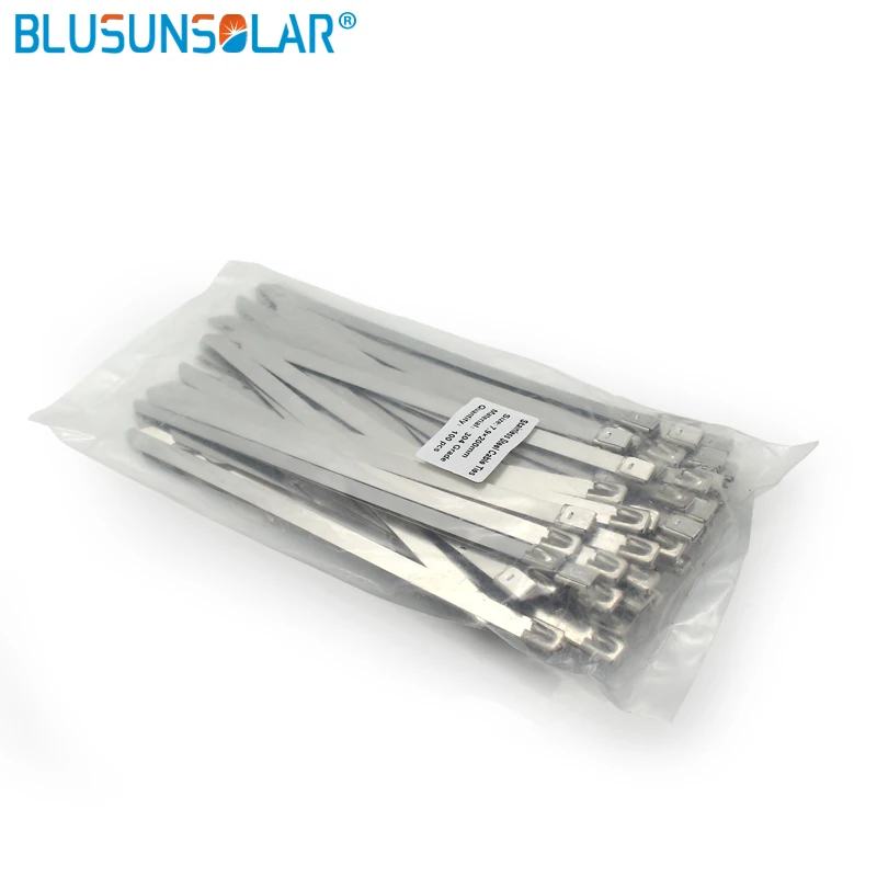 

Factory Promotion Price 304 Stainless Steel Solar Cable Clips Self-locking Cable Ties 7.9*350mm