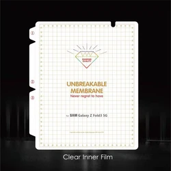Premium Front & Back Soft Hydrogel Matte Screen Protector - Clear Frosted Finish - Galaxy Z Fold 7 (Clear - Inner Film)