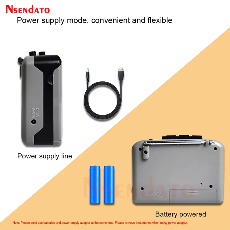 Ezcap244 TapeBT 1 Portable Bluetooth Tape Cassette Player Converter With FM/AM Radio Built-in Speaker Microphone For Headphone