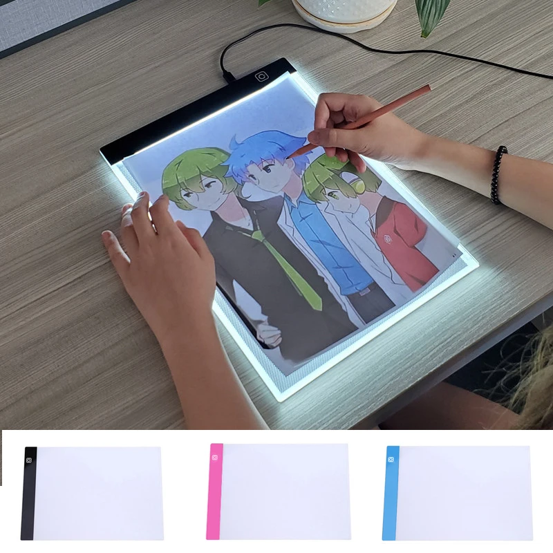 A4 Three Level Dimmable LED Light Pad Drawing Board Pad Tracing Light Box  Eye Protection Easier for 