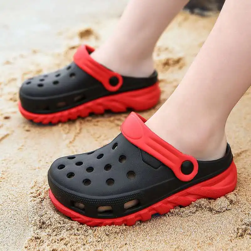 BOY KIDS GIRLS CHIDREN BABY SUMMER MULES BEACH CLOGS SLIPPERS CAVE SHOES SANDALS EU24-29 30-35 36-41 42 43 garden clogs shoes kids sandals suede mules slippers suede clogs