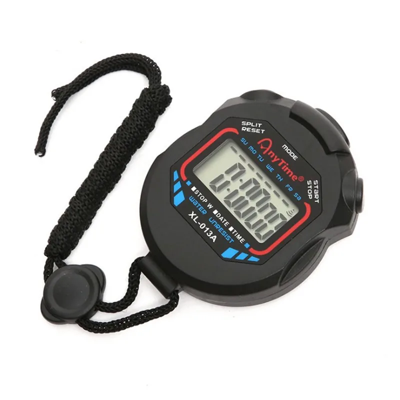 Classic Waterproof Digital Professional Handheld LCD Handheld Sports Stopwatch Timer Stop Watch With String For Sports 5