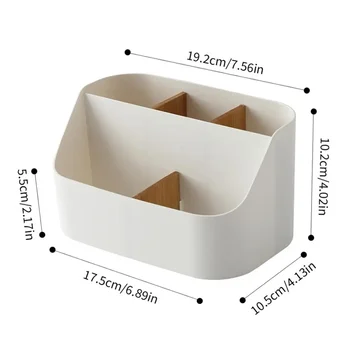 Desk Storage Box Office Supplies Box Makeup Cosmetic Desktop Organizer Plastic Storage Dividing Box for Office Living Room 6