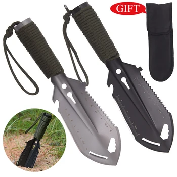 Portable Camping Engineer Shovel Outdoor Stainless Steel Multi-functional Tool Small Hand Shovel Field Survival Emergency Shovel 1