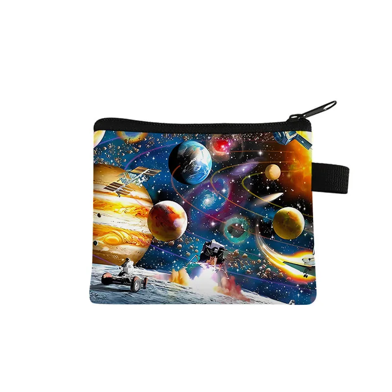 Cosmic Planet Cartoon Coin Purse - Cute Children's Storage Wallet and Gift