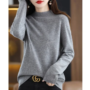 Cashmere Sweater Female 100% Merino Wool Winter Women Knitted Femme Pullover Top Winter Warm Women's 2024 New 2