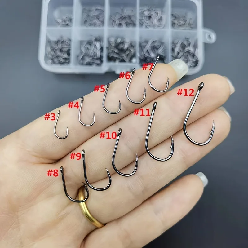 500Pcs Strong Silver Circle Fishhooks 3