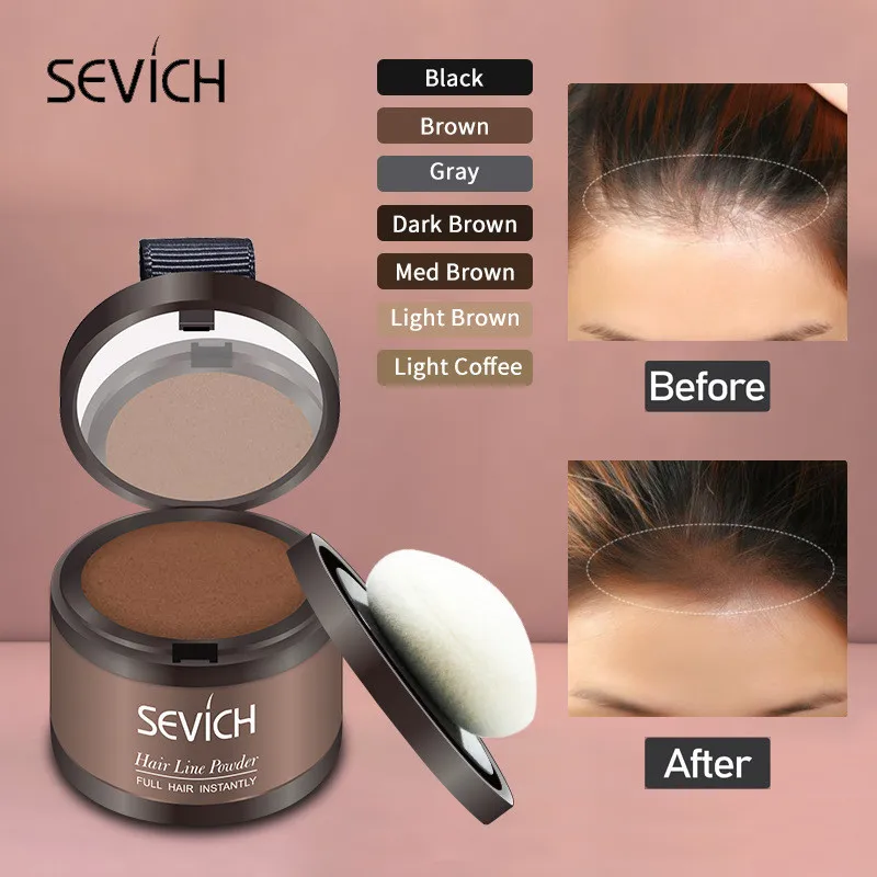 

1PC Hairline Repair Filling Powder 4g with Puff Sevich Fluffy Thin Powder Pang Line Shadow Powder Forehead Hair Makeup Concealer