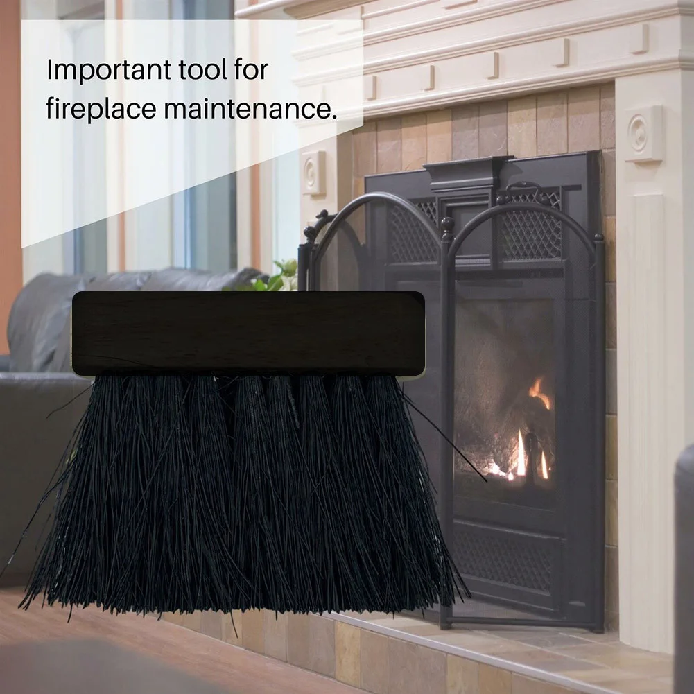 1PC Fireplace Brush Wooden Handle Round Shape Brush Head Fireplace Fire Hearth Fireside Cleaning Tool fireplace tools