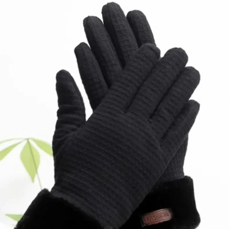 Plush Wrist Thick Glove Sensitive TouchScreen Mitten Against Cold Protective Gloves Autumn Winter Outdoor Skiing Thermal Mittens