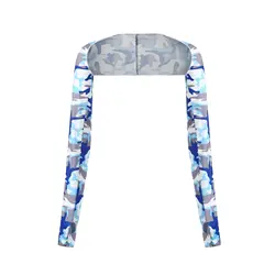 Sun Protection Arm Sleeves for Outdoor Sports and Activities (Camo Sky Blue)