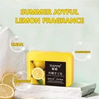 Savon artisanal au citron, 2 pièces, nettoyant hydratant, adapté à tous les types de peau, pour hommes et femmes 2