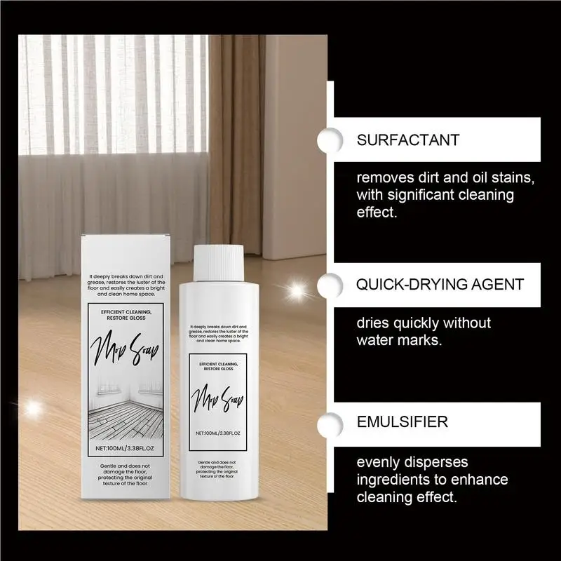 Luxury Mop Soap 100ml Highly Scented Floor Soap Household Supplies Multi-Purpose Liquid Cleaner Hardwood Care Mopping Solution