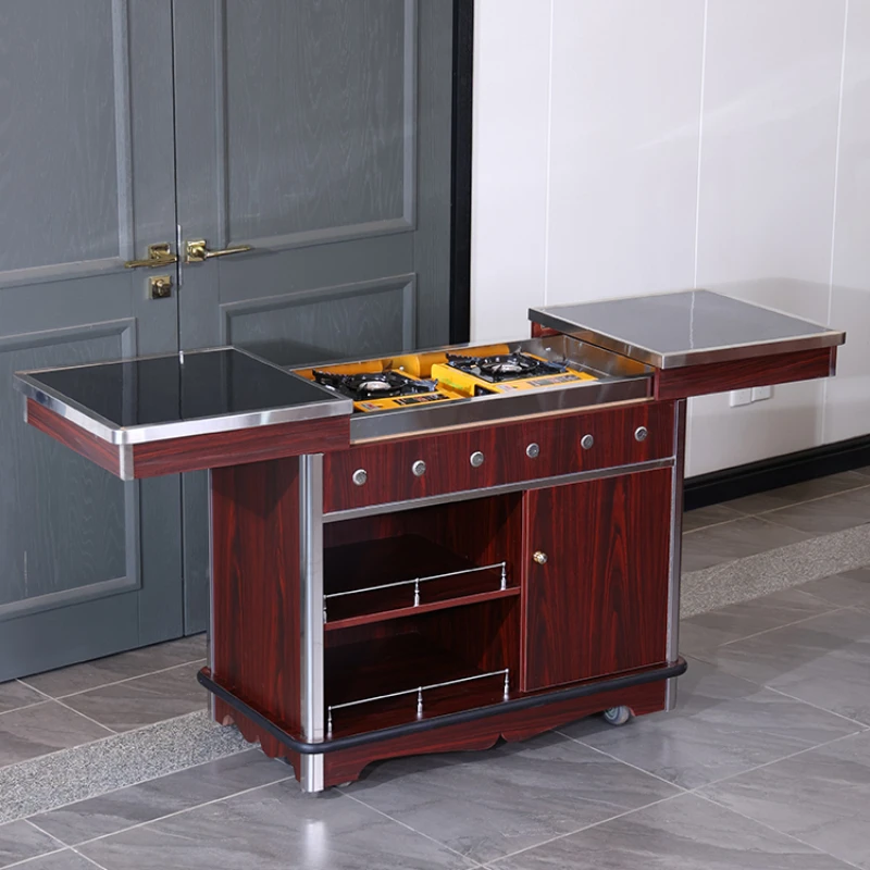 

Stove Cooked Meal Cart Hotel Restaurant Handheld Scoop Cart Abalone Cart Private Room