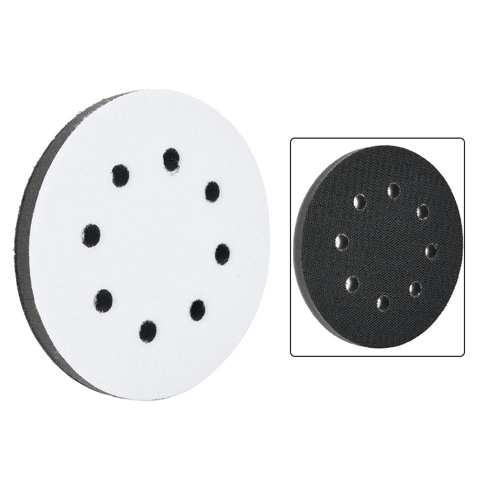 Power Tools Sander Soft Hook And Loop Interface Sanding Polishing Foam Structure Disc Protective Pad Backing Pad 5 Inch 8 Holes 5 8 holes sanding pad assemblies fit backing is much better than plastic backings it is harder and more difficult to be broken