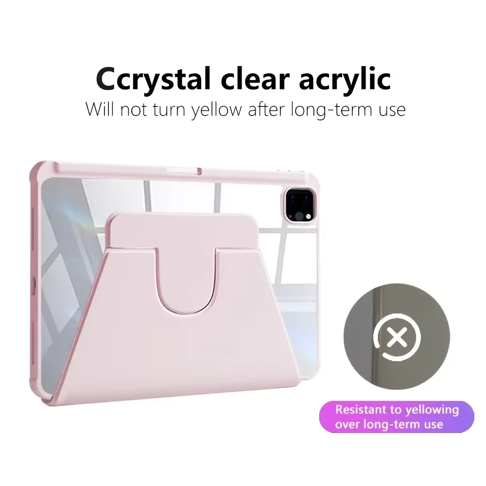 Clear Acrylic 720° Rotatable Tablet Case