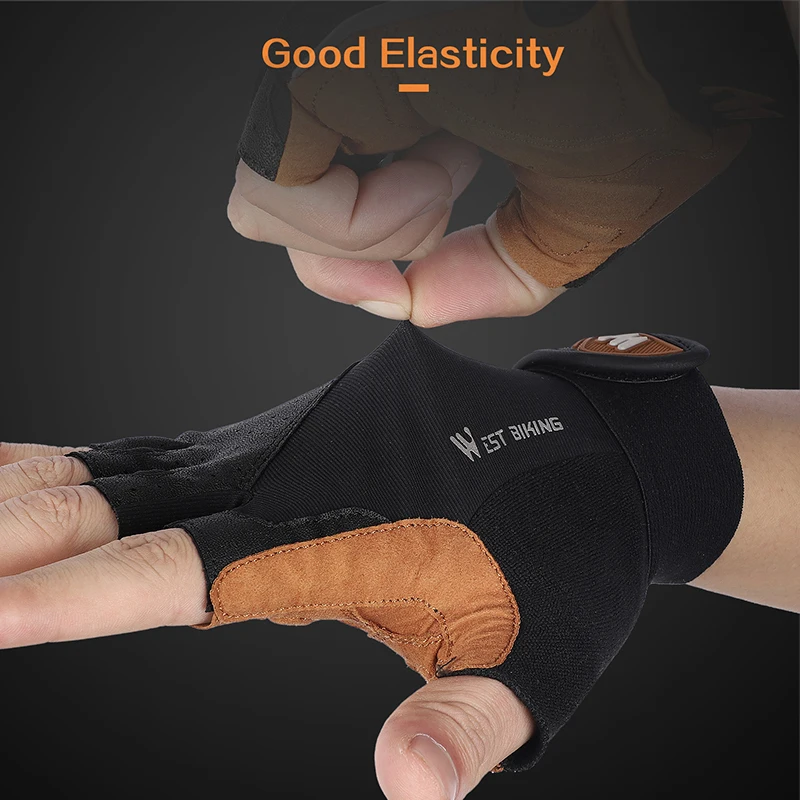 West Biking Sport Fahrrad handschuhe Halb finger Männer Frauen MTB Fahrrad handschuhe Laufen Fitness studio Reiten Motorrad Fahrrad handschuhe – Detail 7