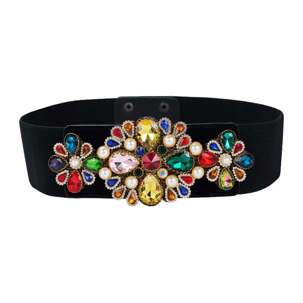 

Rhinestone Flower Waist Chain Belt Bridesmaid Sash Charm for Women Dress