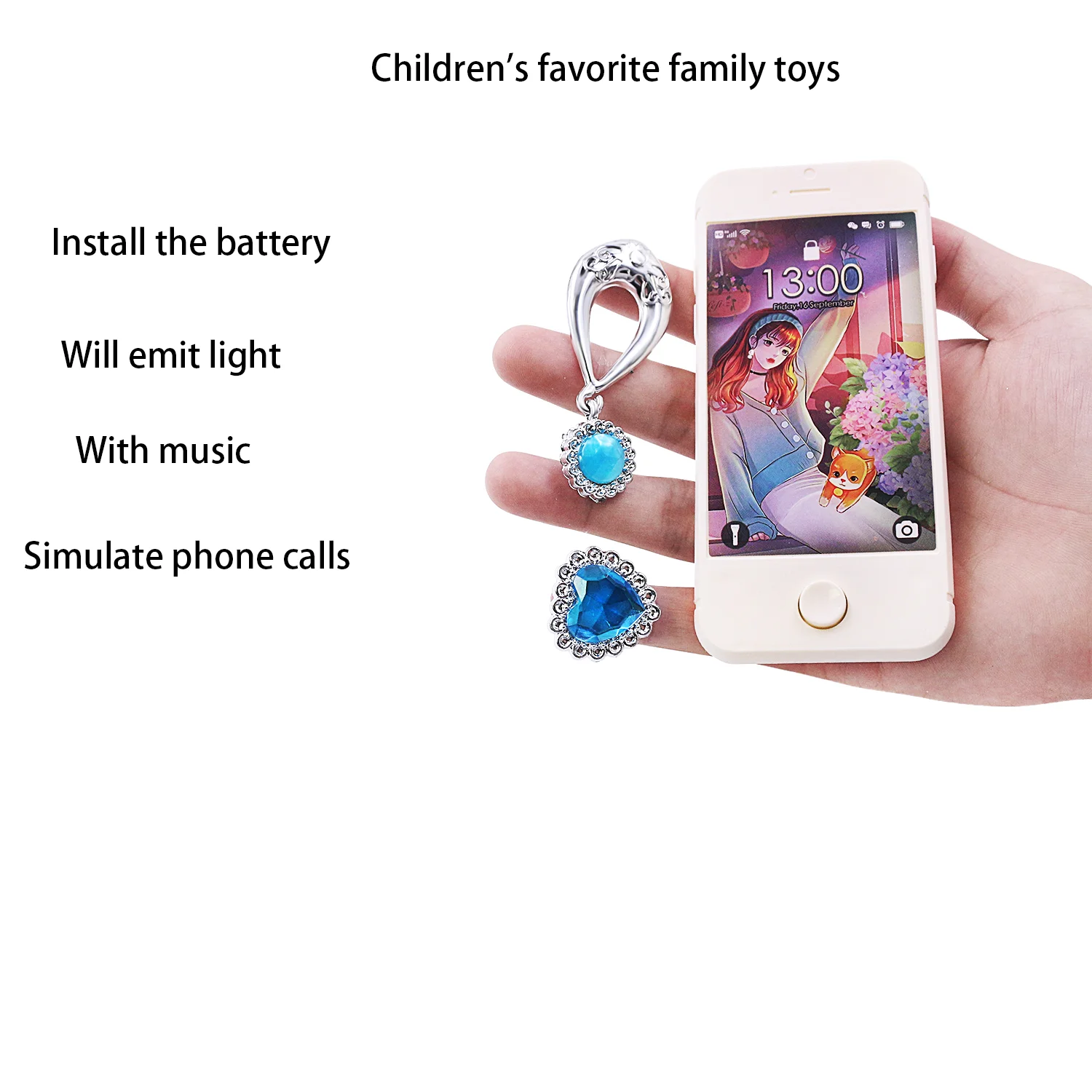 Children's makeup and home simulation jewelry set gift toys, can be role-playing, (prepare two No. 7 batteries) 4