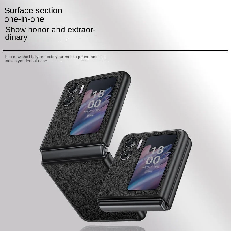 Lusso Per Oppo Find N2 Flip Case Armor Premium Cover Protettiva Antiurto In Vera Pelle Per Trova N2 Flip