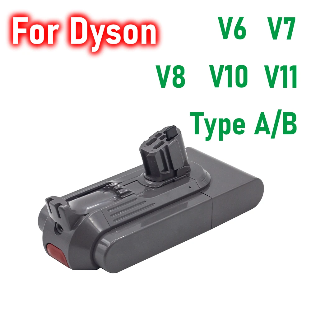 21.6V 25.2V 6000Mah V6 V7 V8 V10 V11 Tipo A/B Batteria Di Ricambio Per Dyson Tutte Le Serie Dc35 Dc62 Sv10 Sv11 Sv12 Aspirapolvere