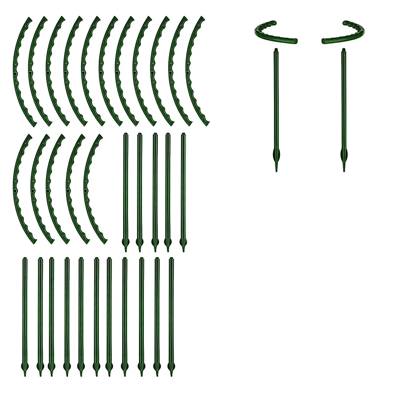

18 Pcs Plants Support Plants Pile Semicircular Plants Support Ring Garden Plants Support Pile For Tomato,Hydrangea,Etc