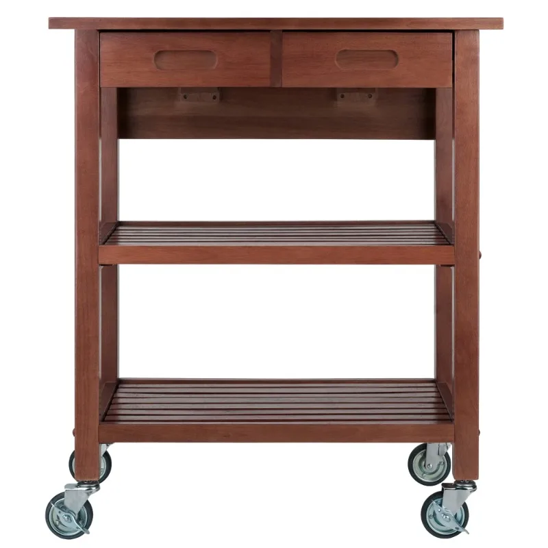 Wood Jonathan Drop Leaf Kitchen Utility Cart, 2