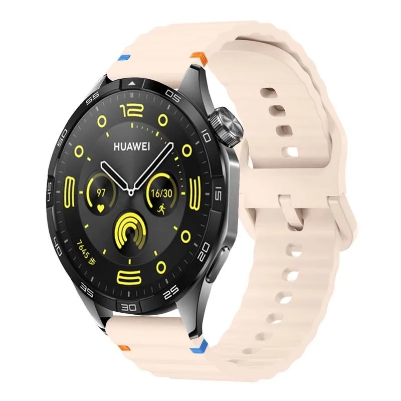 Enhanced Liquid Silicone Wave Watch Strap – Ultra Light Matte Finish Wristband with Quick Release