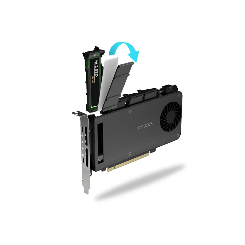 4-Disk M.2 NVMe hard disk box PCIe5.0 adapter card can extract MB204MP-B/1B