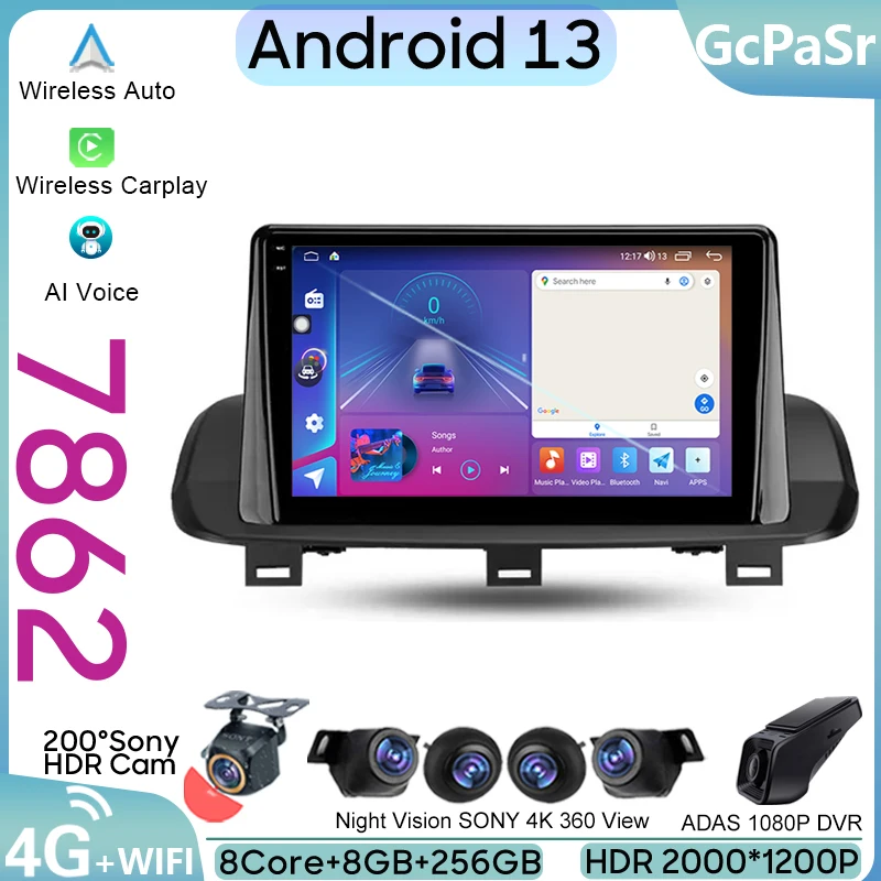 Auto Android Per Nissan X-Trail Xtrail X-Trail 4 T33 2021 Rogue 3 Iii 2020 - 2021 Auto Radio Stereo Unità Principale Lettore Multimediale