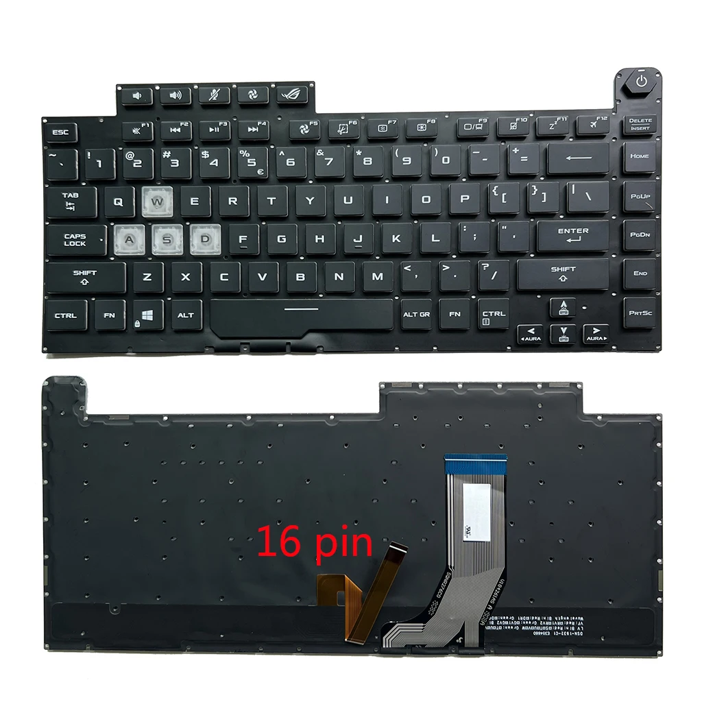 Clavier Français AZERTY Original Pour Asus ROG G56J G550J - Rétroéclairé Rouge - Neuf