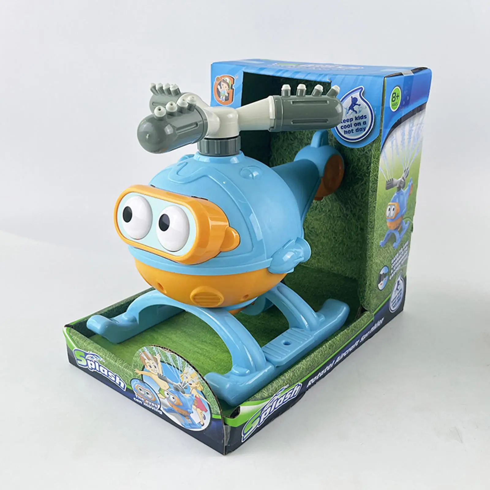 Helicopter Sprinkler Toy Summer Water Sprayer Toy Attaches to Garden Hose - 4