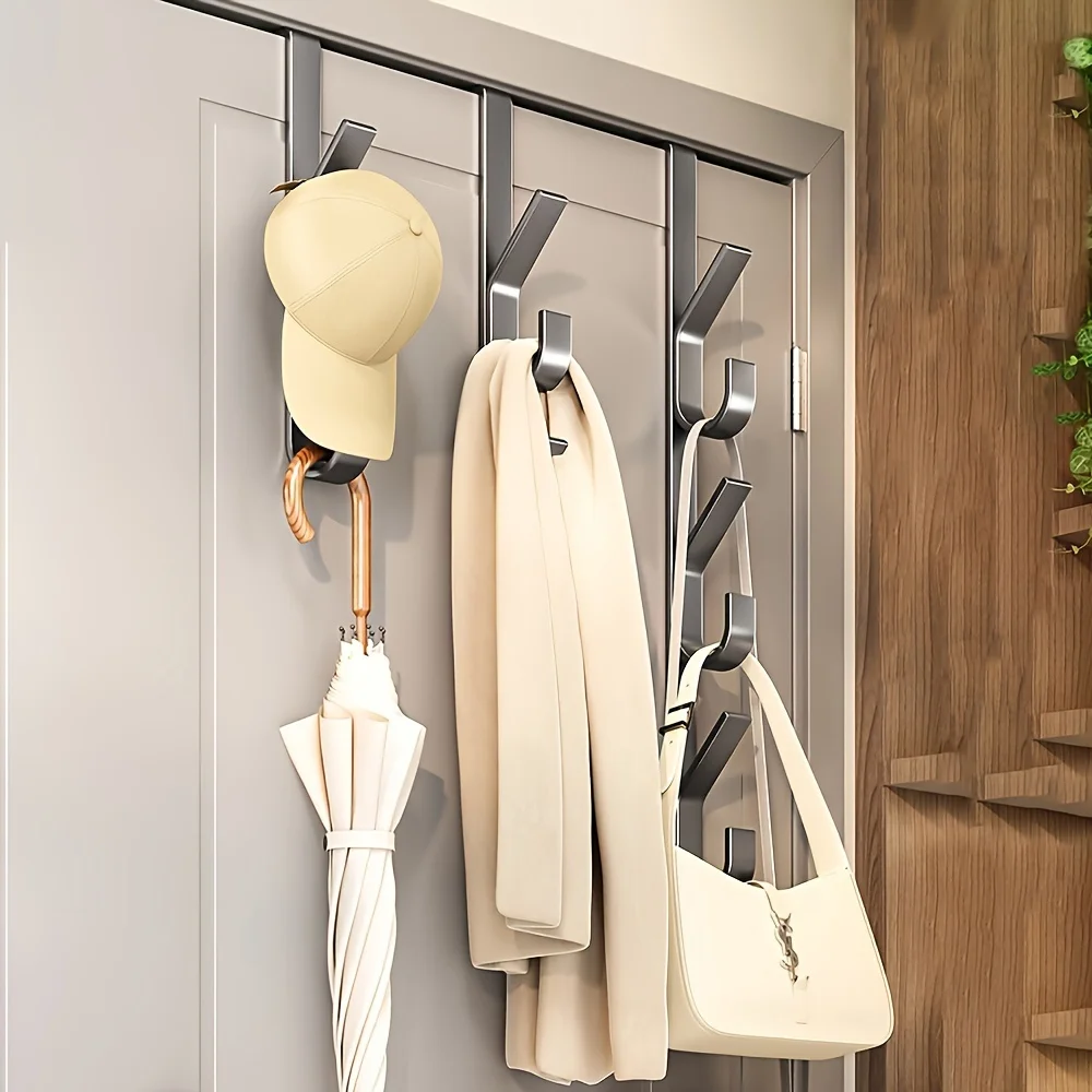 Door Hook door hook Easy Installation Door Hook Strong Metal Coat Rack Suitable for Clothes Hats and Bags Space Saving Design Suitable for Bedroo