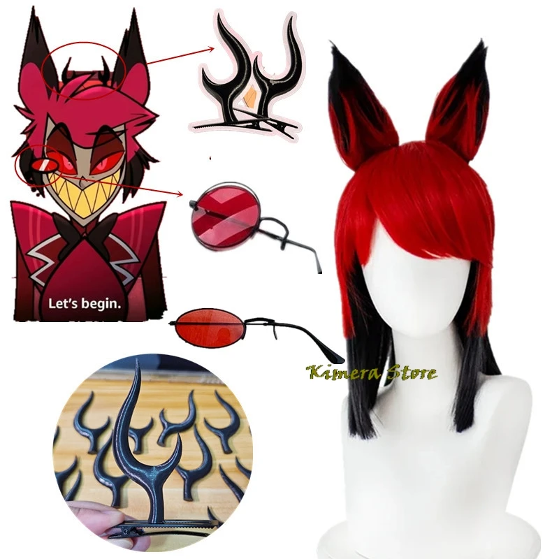 Cosplay Hazbin Hotel Alastor Kostüme Halloween Maskerade Anzug Erwachsene Kinder