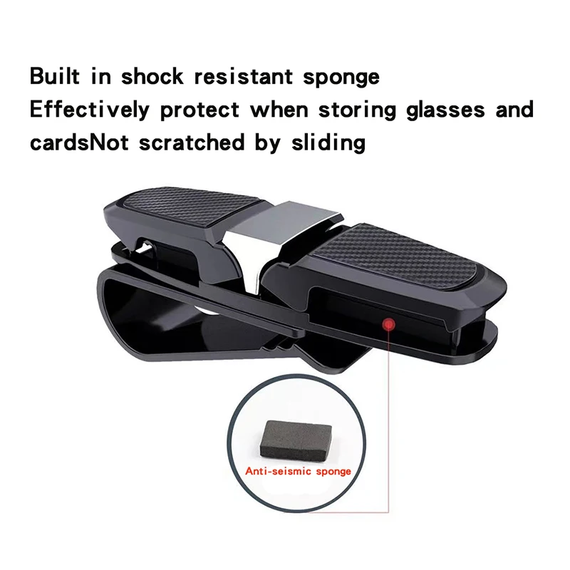 sunglasses frame Car Sunglasses Frame Carbon Fiber Bills Glasses Clip Multi Function In Car Creative Eye Box Card Double Headed Clip On Board
