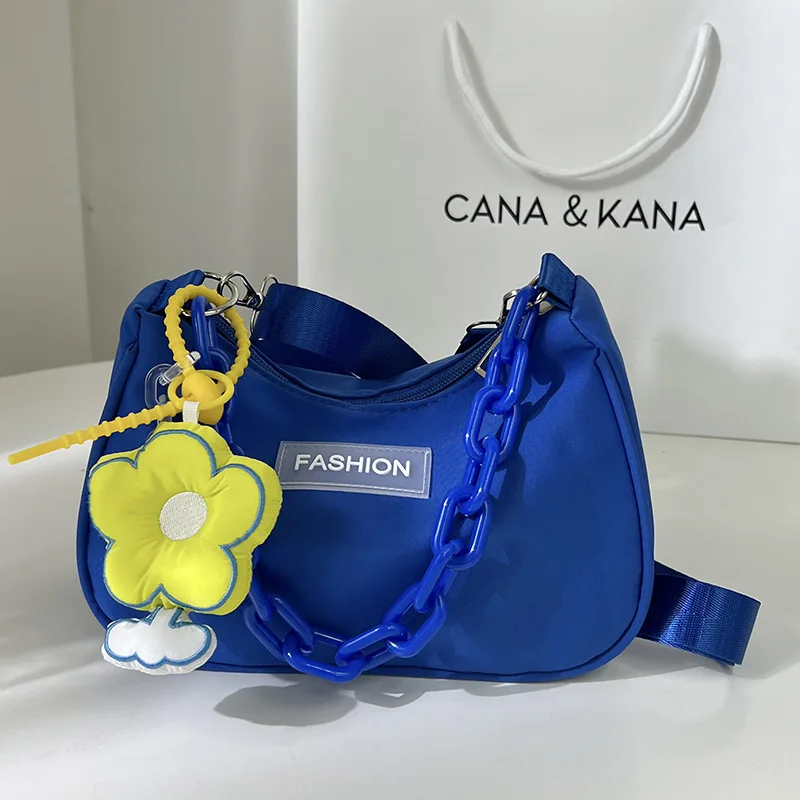 Summer Popular Large Capacity Bag Women 2024 New Cross-body Bag Acrylic Chain Shoulder Underarm Bag