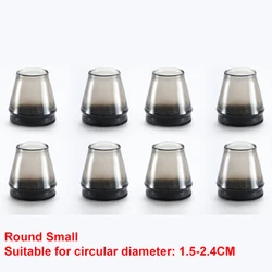 8 - Piece Silicone Chair Leg Protectors Set (Black Small)